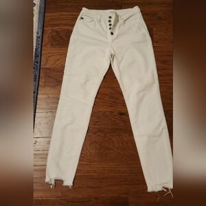 KanCan White Denim with Metal Accent